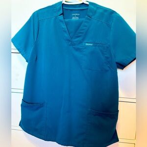 Jaanuu Ocean Blue Scrub Top